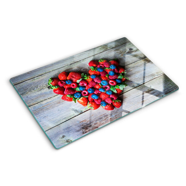 Snijplanken van glas Hart van bosvruchten