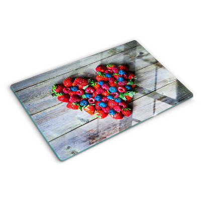 Snijplanken van glas Hart van bosvruchten