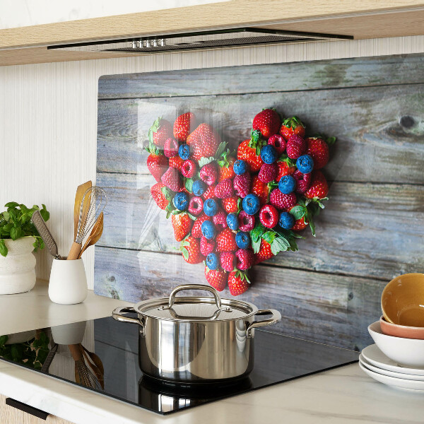 Snijplanken van glas Hart van bosvruchten