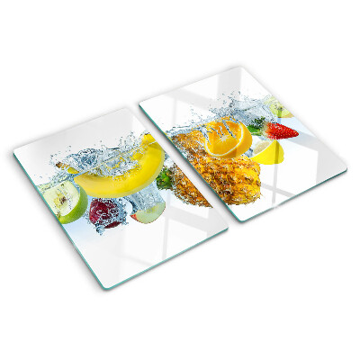 Snijplanken glas Fruit in water