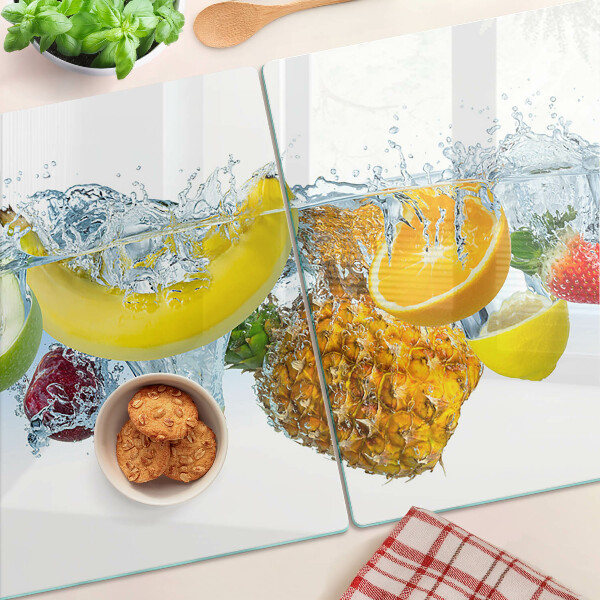 Snijplanken glas Fruit in water