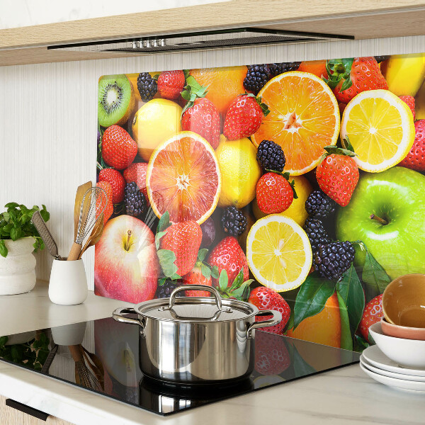 Szklana deska kuchenna Owoce tropikalne i jagody