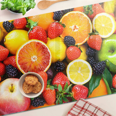 Szklana deska kuchenna Owoce tropikalne i jagody