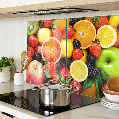 Szklana deska kuchenna Owoce tropikalne i jagody