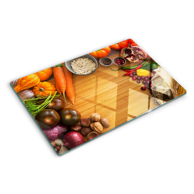 Deska kuchenna szklana Motyw warzyw i owoców
