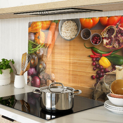 Deska kuchenna szklana Motyw warzyw i owoców