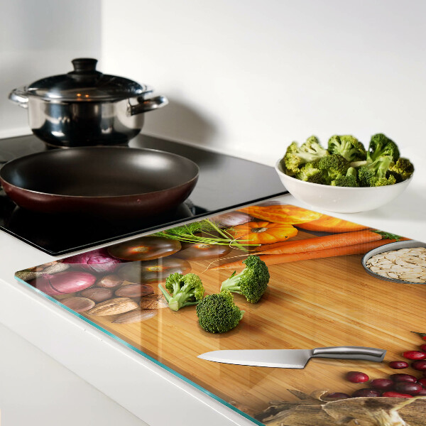 Deska kuchenna szklana Motyw warzyw i owoców