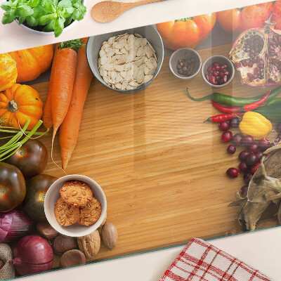 Deska kuchenna szklana Motyw warzyw i owoców