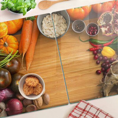 Deska kuchenna szklana Motyw warzyw i owoców