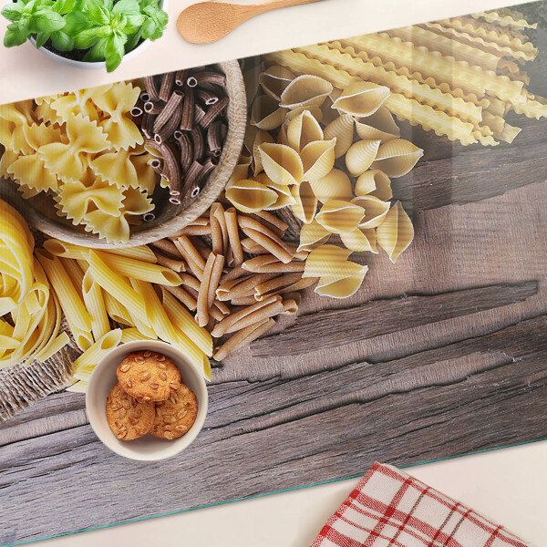 Glazen snijplanken Pasta en houten accenten