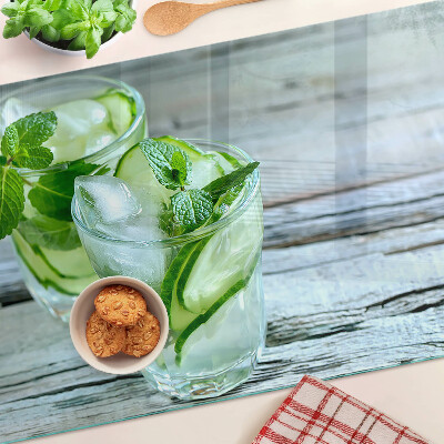 Glazen snijplanken Munt- en komkommercocktails