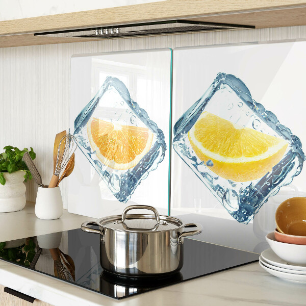 Szklana deska kuchenna Owoce w lodzie