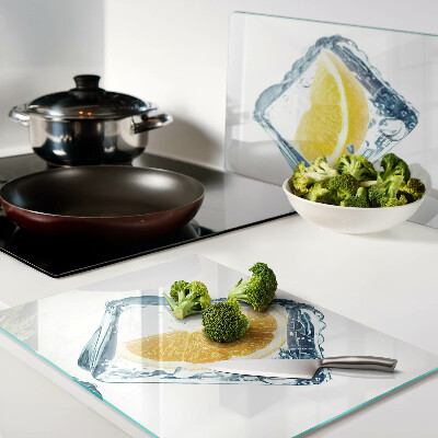 Szklana deska kuchenna Owoce w lodzie