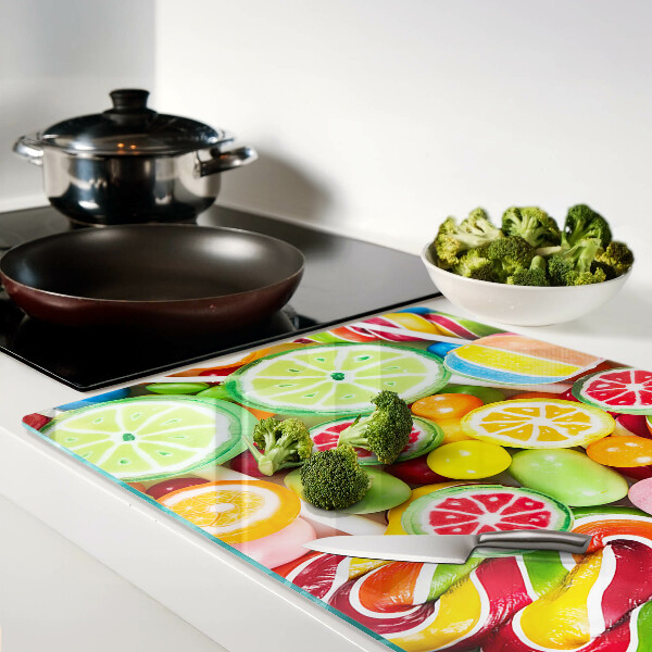 Deska kuchenna szklana Słodkie cukierki i owoce