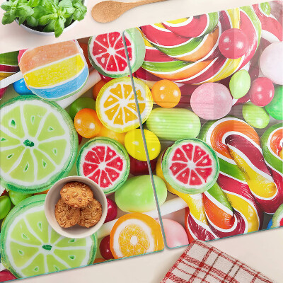 Deska kuchenna szklana Słodkie cukierki i owoce