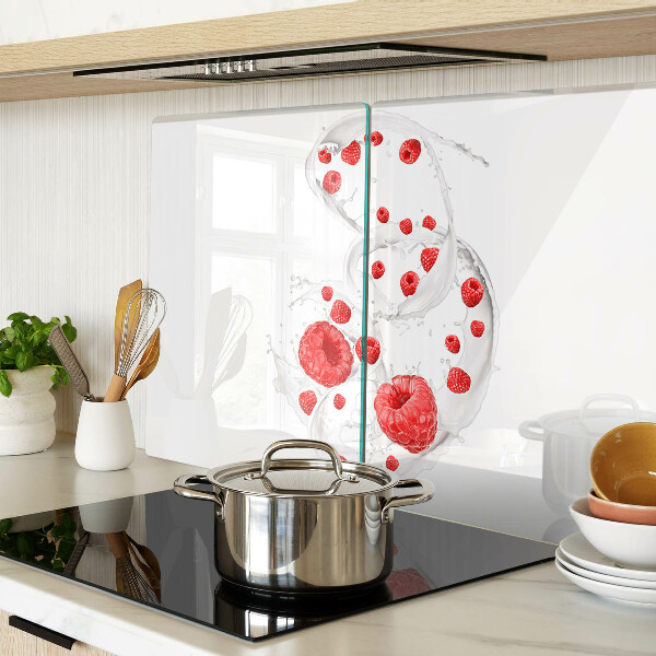 Deska kuchenna szklana Malinowe bąbelki w wodzie