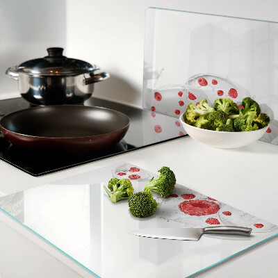 Deska kuchenna szklana Malinowe bąbelki w wodzie