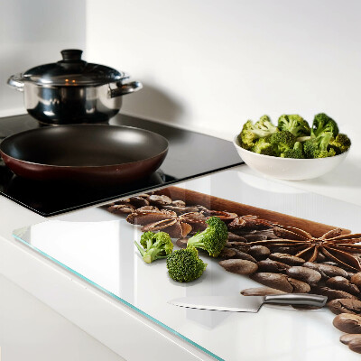 Deska kuchenna szklana Kawa i przyprawy