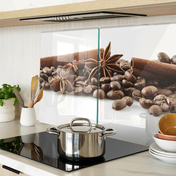 Deska kuchenna szklana Kawa i przyprawy