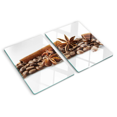 Deska kuchenna szklana Przyprawy i ziarna kawy