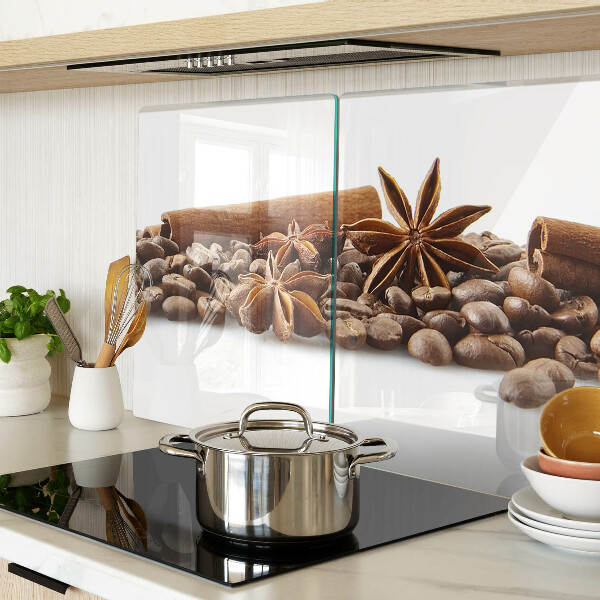 Deska kuchenna szklana Przyprawy i ziarna kawy