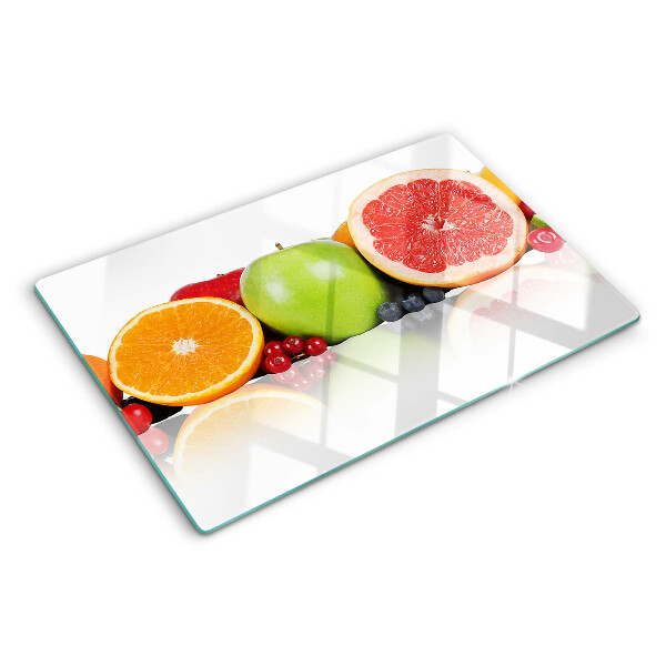 Szklana deska kuchenna Owoce cytrusowe w pastelowych kolorach
