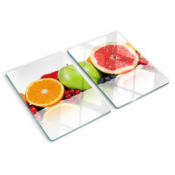 Szklana deska kuchenna Owoce cytrusowe w pastelowych kolorach