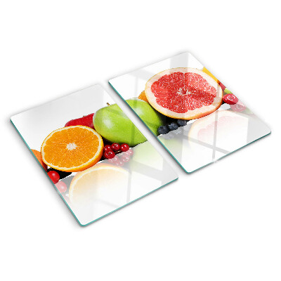 Szklana deska kuchenna Owoce cytrusowe w pastelowych kolorach