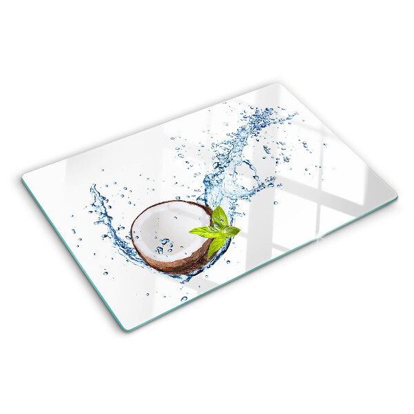 Deska kuchenna szklana Kokos z wodą i miętą