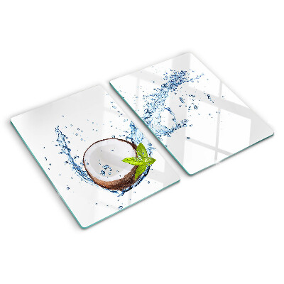 Deska kuchenna szklana Kokos z wodą i miętą