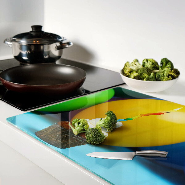 Deska kuchenna szklana Urodzinowy cupcake z balonami