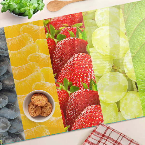 Snijplanken van glas Gestreept fruit