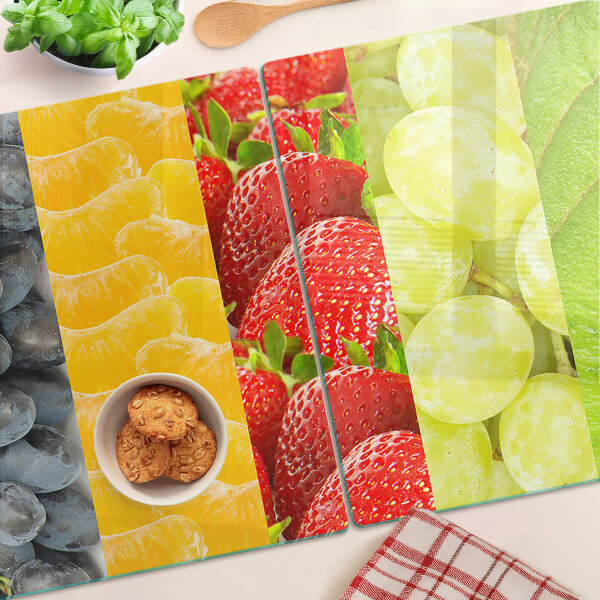 Snijplanken van glas Gestreept fruit