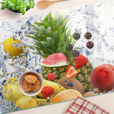 Szklana deska kuchenna Owoce w wodzie