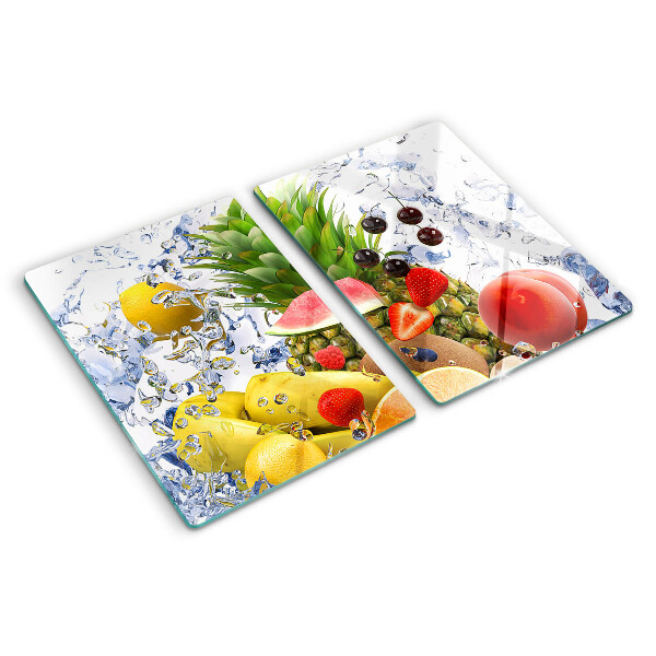 Szklana deska kuchenna Owoce w wodzie