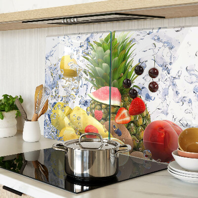 Szklana deska kuchenna Owoce w wodzie