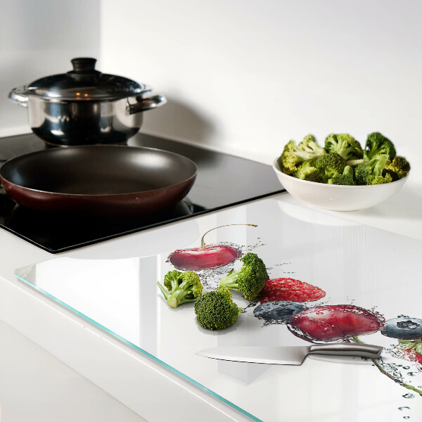 Snijplanken glas Fruit in water