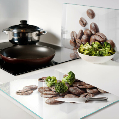 Glazen snijplanken Koffiebonen