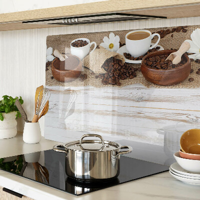 Deska kuchenna szklana Kawa i ziarna kawy