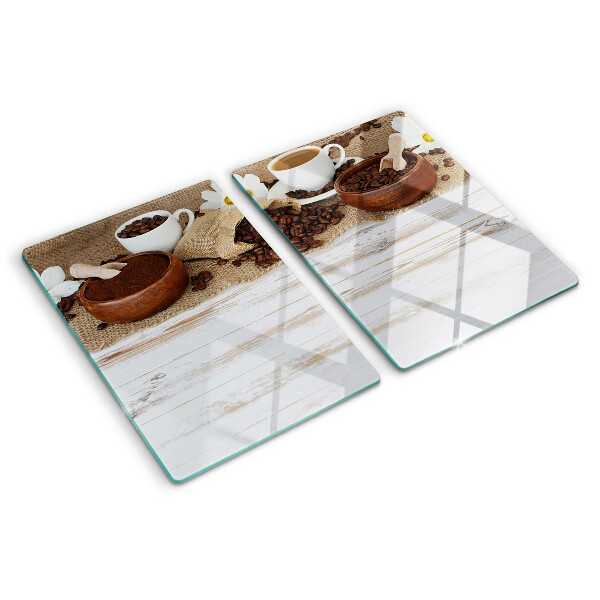 Deska kuchenna szklana Kawa i ziarna kawy