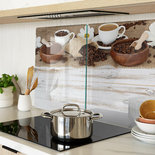 Deska kuchenna szklana Kawa i ziarna kawy