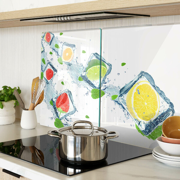 Szklana deska do krojenia Owocowy motyw z kolorowymi plasterkami