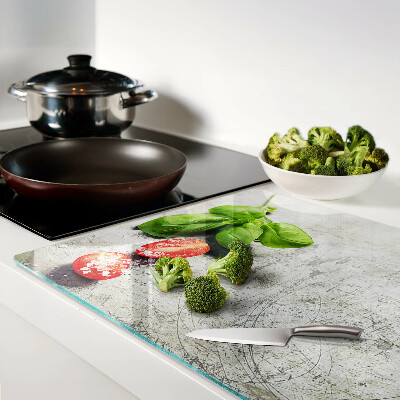 Szklana deska kuchenna Pomidory z bazylią i solą