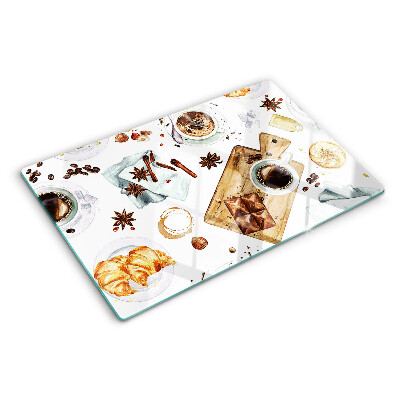 Szklana deska do krojenia Kawowe przysmaki i wypieki