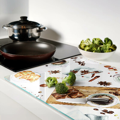 Szklana deska do krojenia Kawowe przysmaki i wypieki