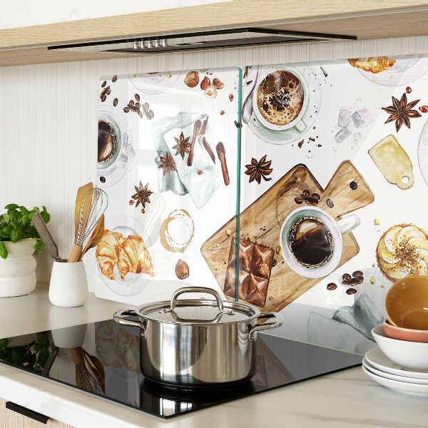 Szklana deska do krojenia Kawowe przysmaki i wypieki