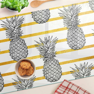 Snijplanken van glas Ananas op reepjes
