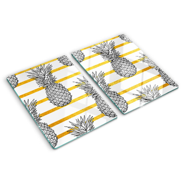 Snijplanken van glas Ananas op reepjes