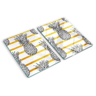 Snijplanken van glas Ananas op reepjes