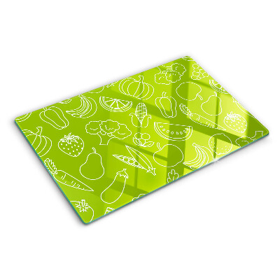 Szklana deska do krojenia Motyw owoców i warzyw